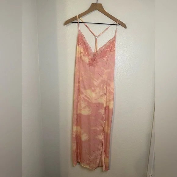 NEW Free People Chasing Shadow Tie Dye Slip Dress Midi Medium - Picture 3 of 10